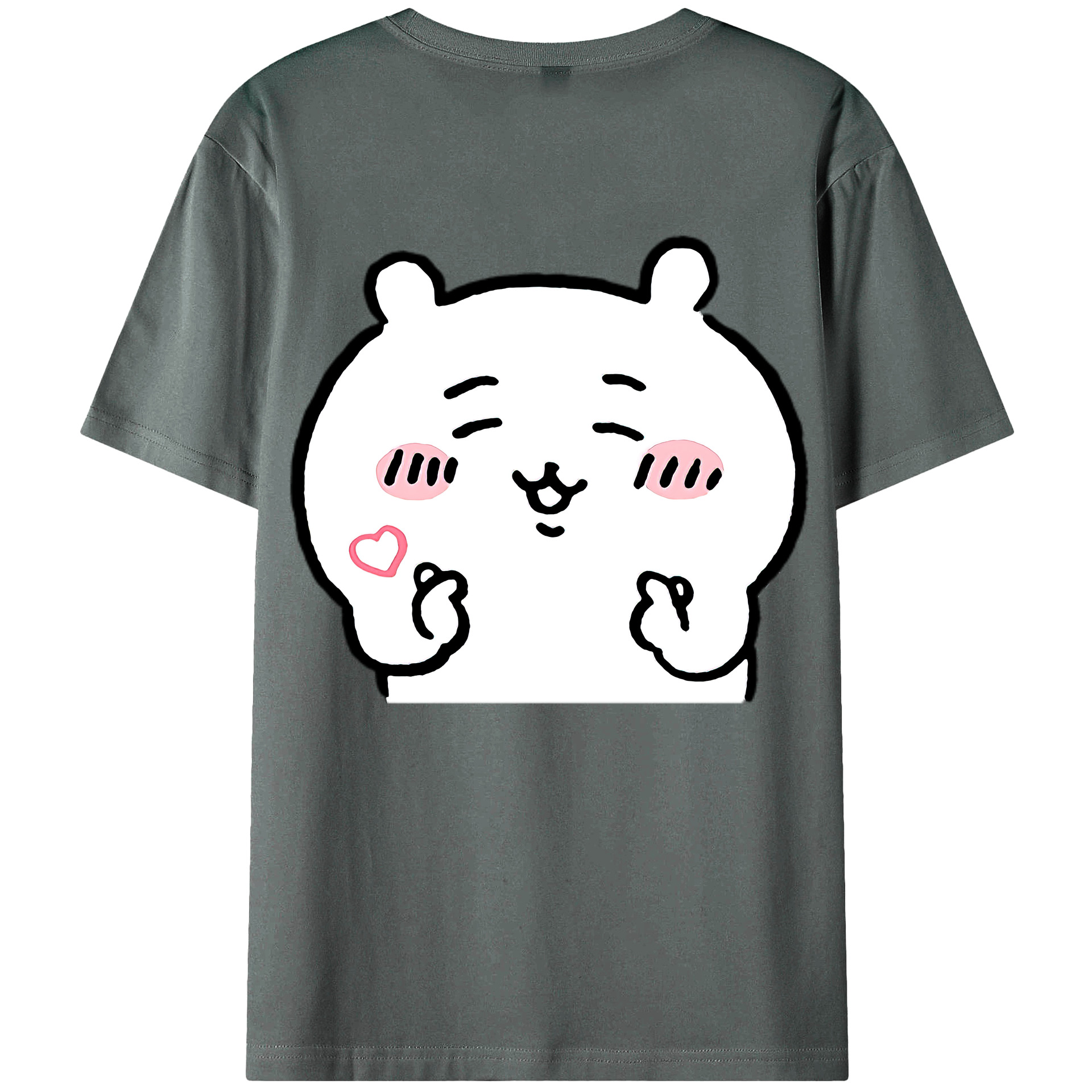 （画像用） ちいかわ ちいかわ Chii-kawa chiikawa 綿100％ メンズ半袖Tシャツ（バックプリント） 通気性